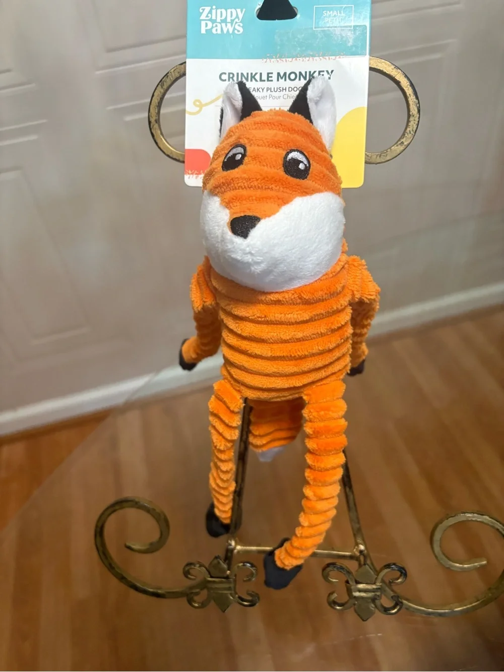 Brand New ZippyPaws Squeaky Plush Dog Toy  Crinkle Fox 12”